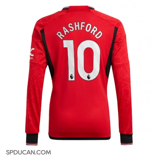 Muški Nogometni Dres Manchester United Marcus Rashford #10 Domaci 2023-24 Dugi Rukav
